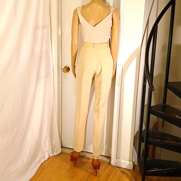 🔥Stunning Vertigo (Pour Laville Paris) Cream 2 Piece Pants Suit - Picture 13 of 16
